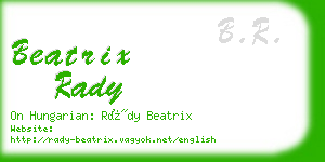 beatrix rady business card